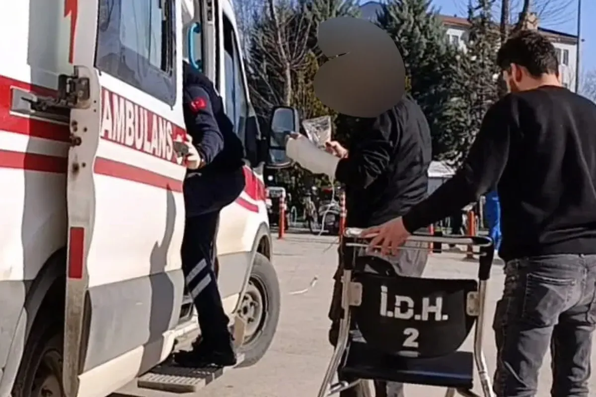 İnegöl'de feci olay! Bileği kopma noktasına geldi