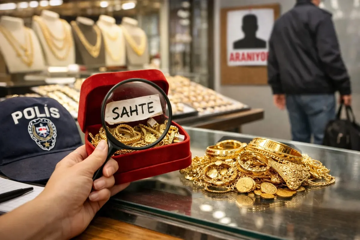 Evdeki altınları aldı yerlerine sahtelerini koydu