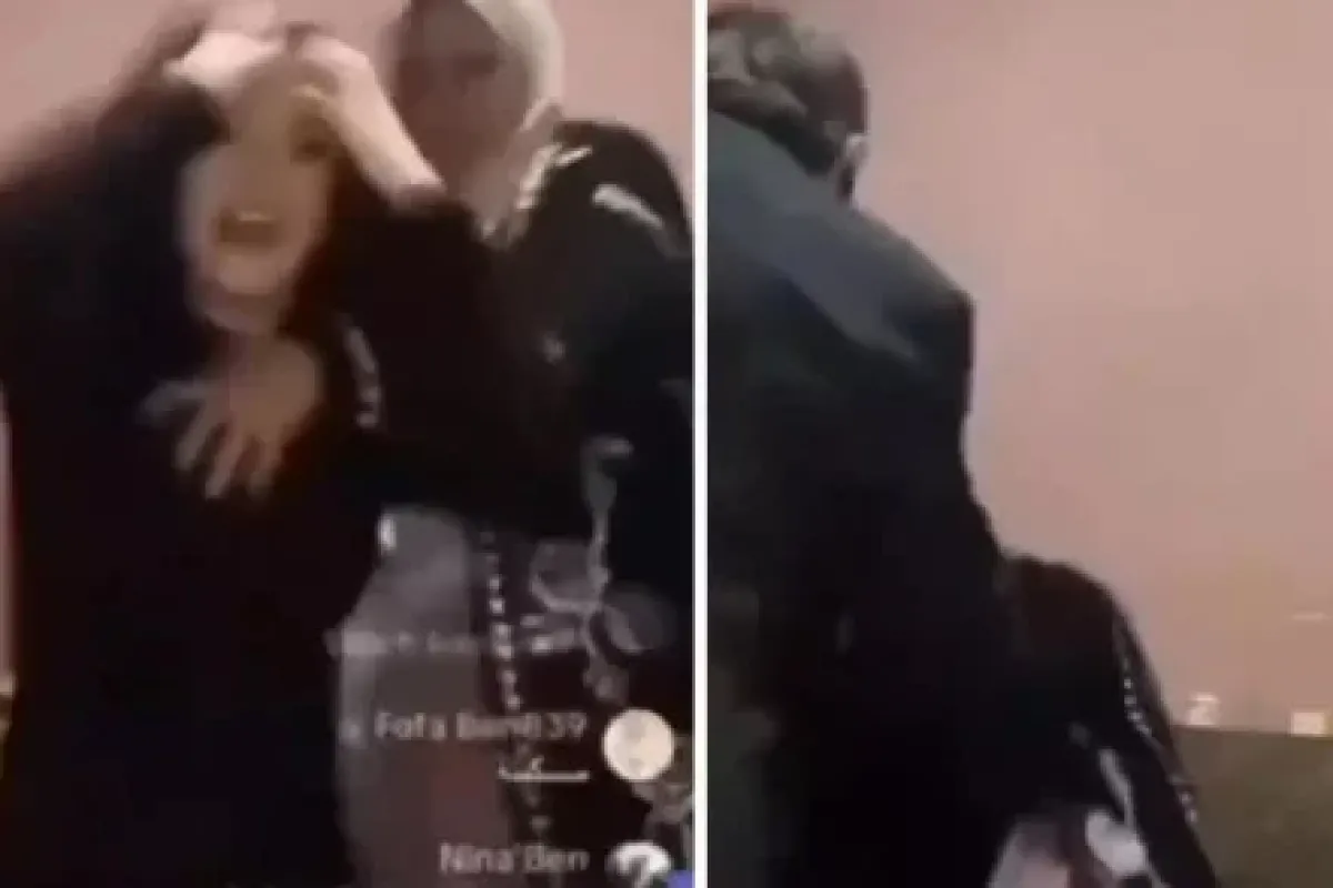 Canlı yayın yaparken anne babası saldırdı