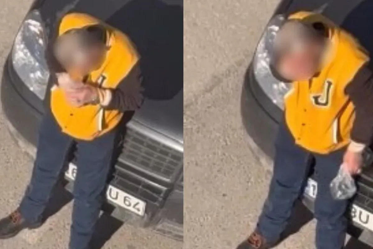 İnegöl'de güpegündüz sokak ortasında madde kullandı!