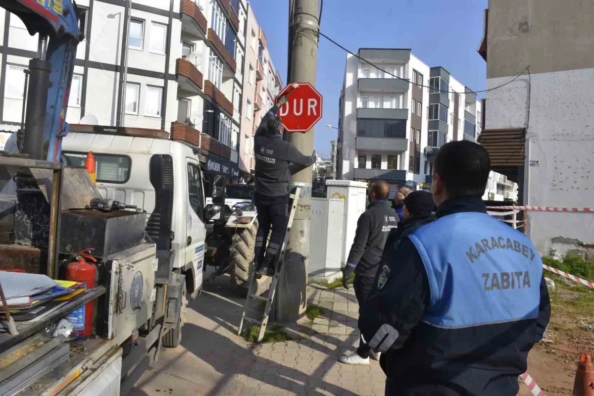 Karacabey’de tek yön uygulaması başladı