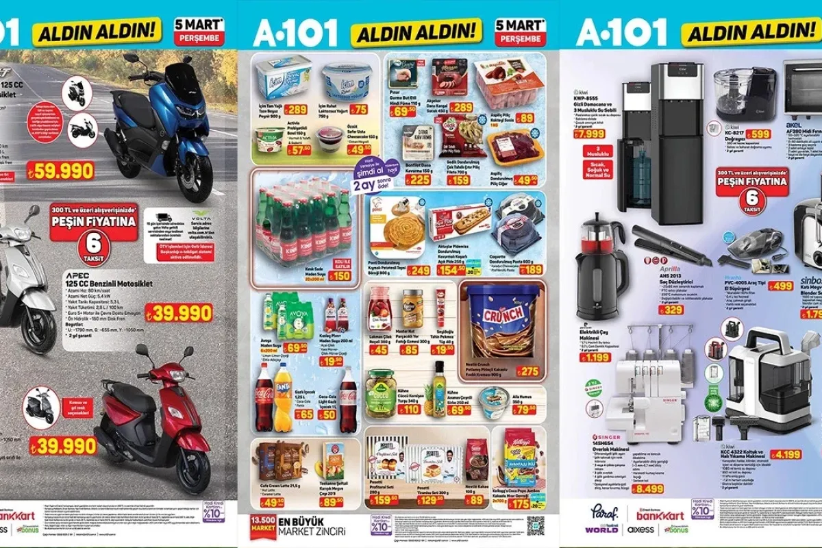A101 5 Mart 2026 kataloğu: gizli damacana, su sebili