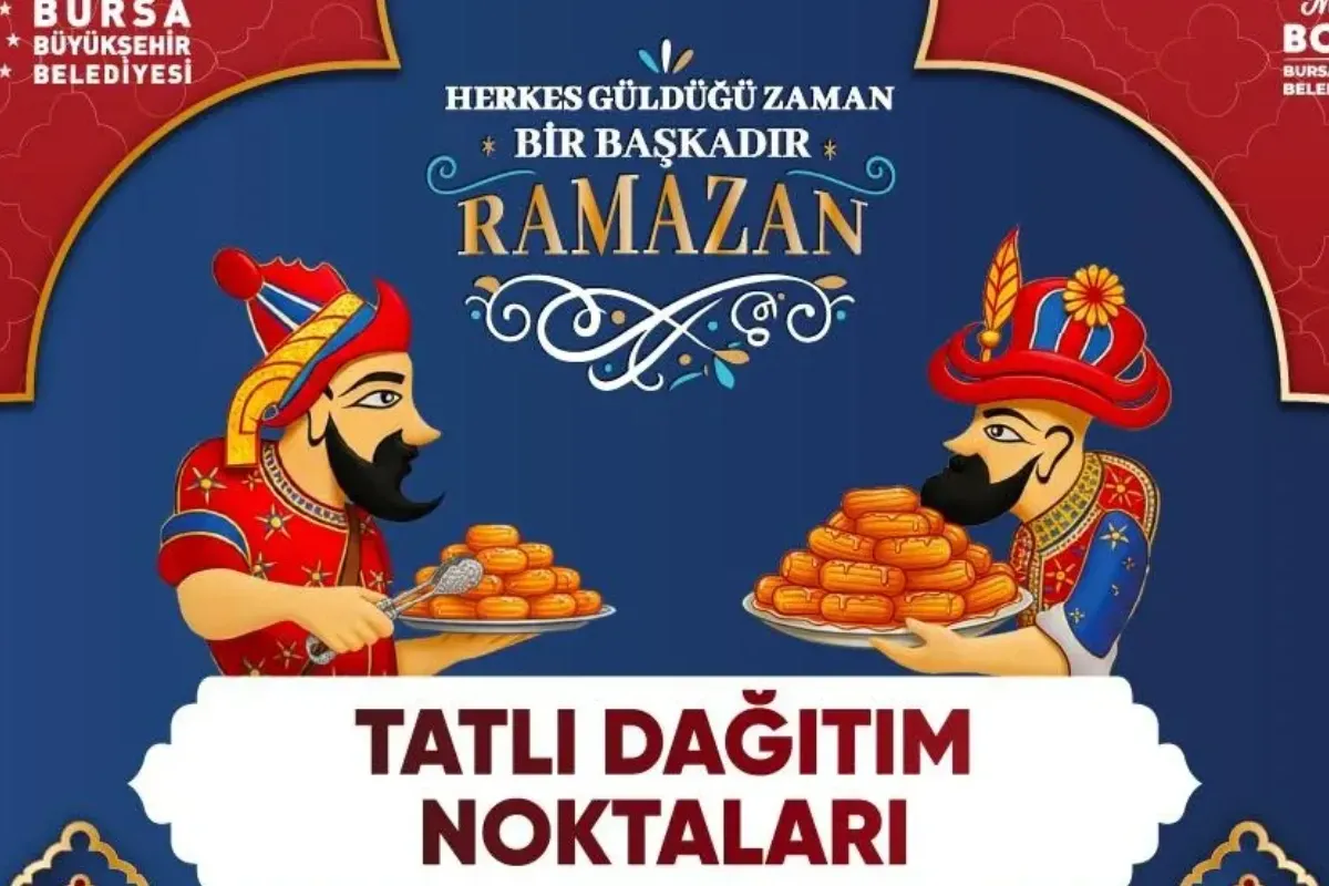 Teravih sonrası tatlı keyfi! İnegöl’de Büyükşehir ikramı
