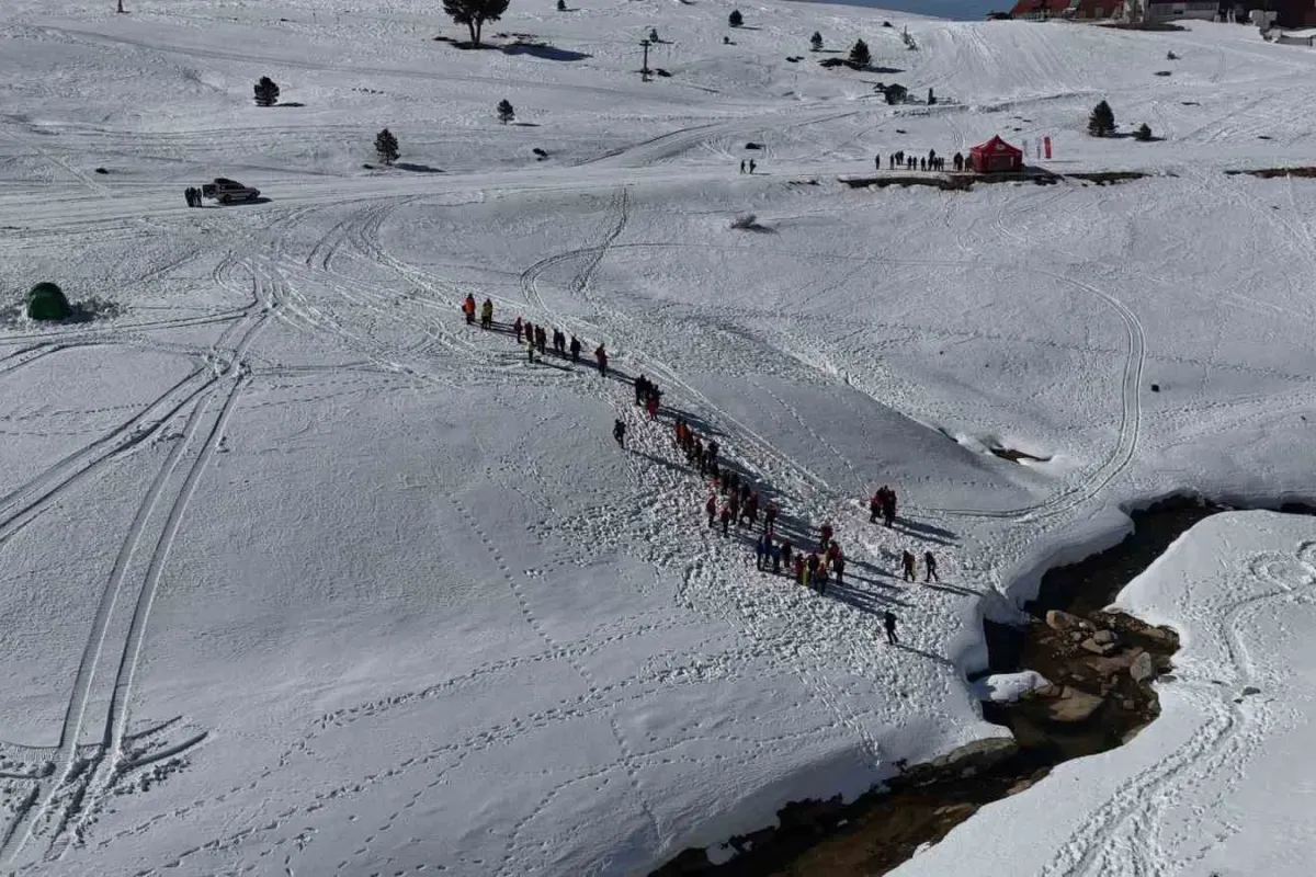 Uludağ’da nefes kesen çığ tatbikatı