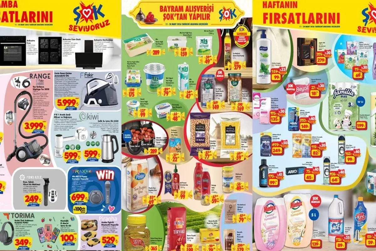 ŞOK 11 Mart 2026 aktüel kataloğu: ankastre set ve süpürge