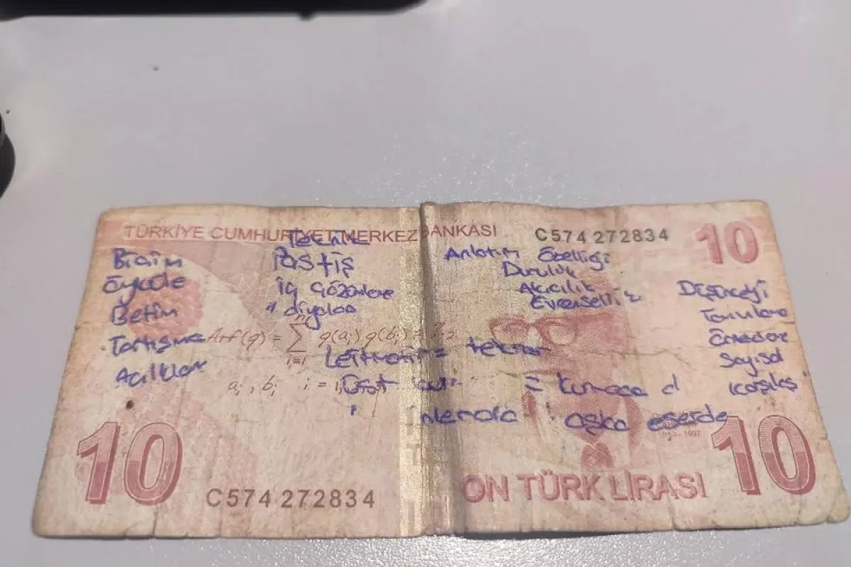 İnegöl'de 10 liranın üzerine yazdıklarına bakın!