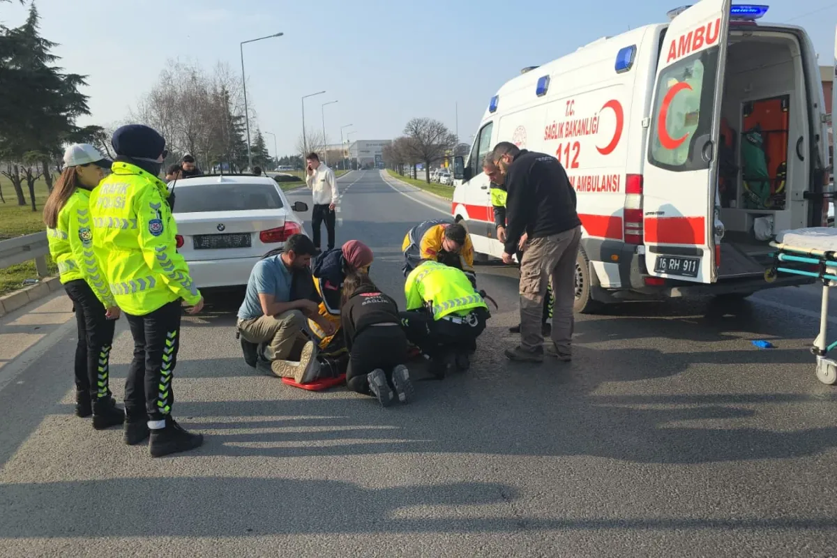 İnegöl'de feci kaza! Acılar içinde yerde kaldı