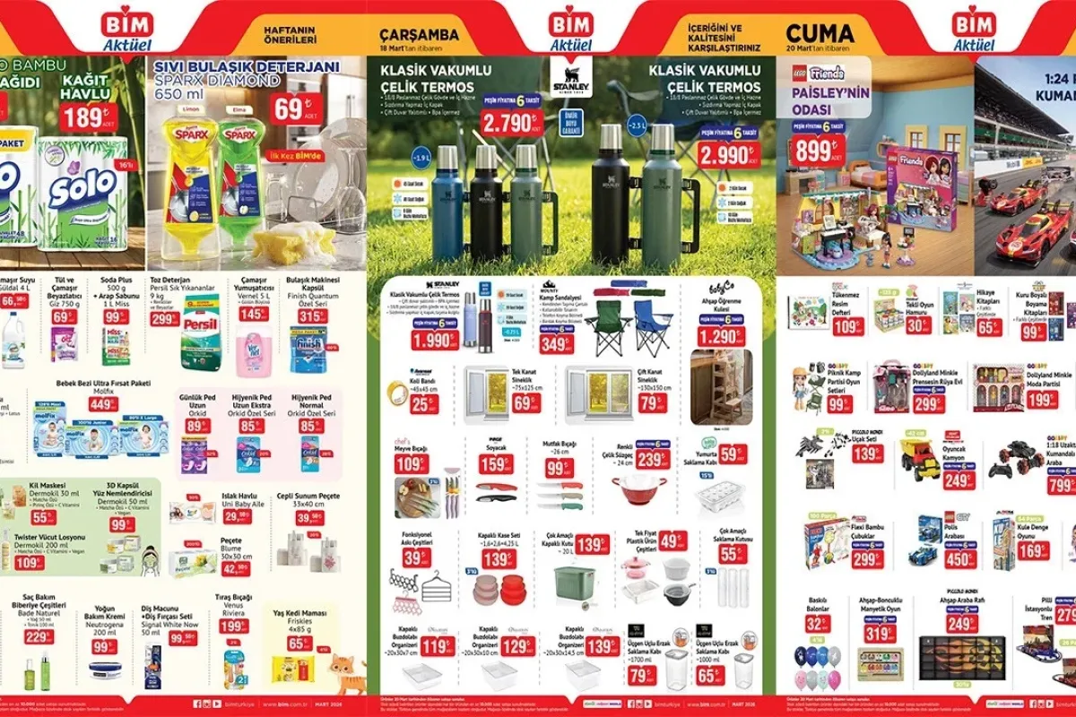 BİM 17-18-20 Mart 2026 aktüel ürün kataloğu yayımlandı