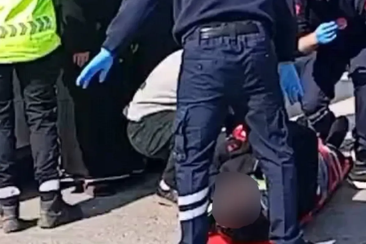 İnegöl’de cadde ortasında korku dolu anlar!
