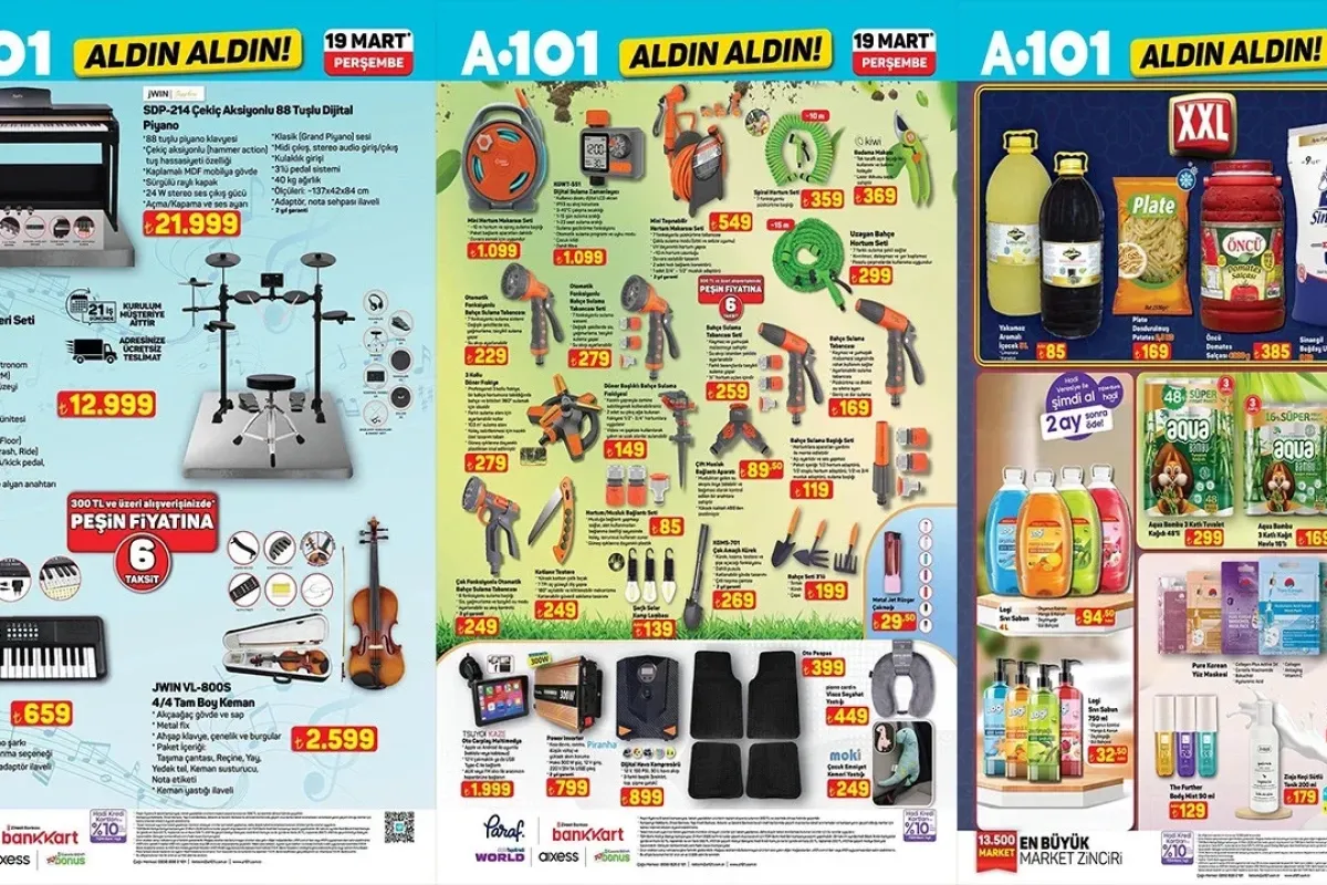 19 Mart A101 aktüel ürünler kataloğu ve Arife indirimi