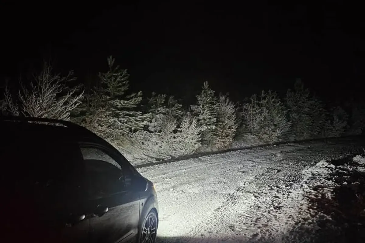 Boğazova'da kar yağışı başladı