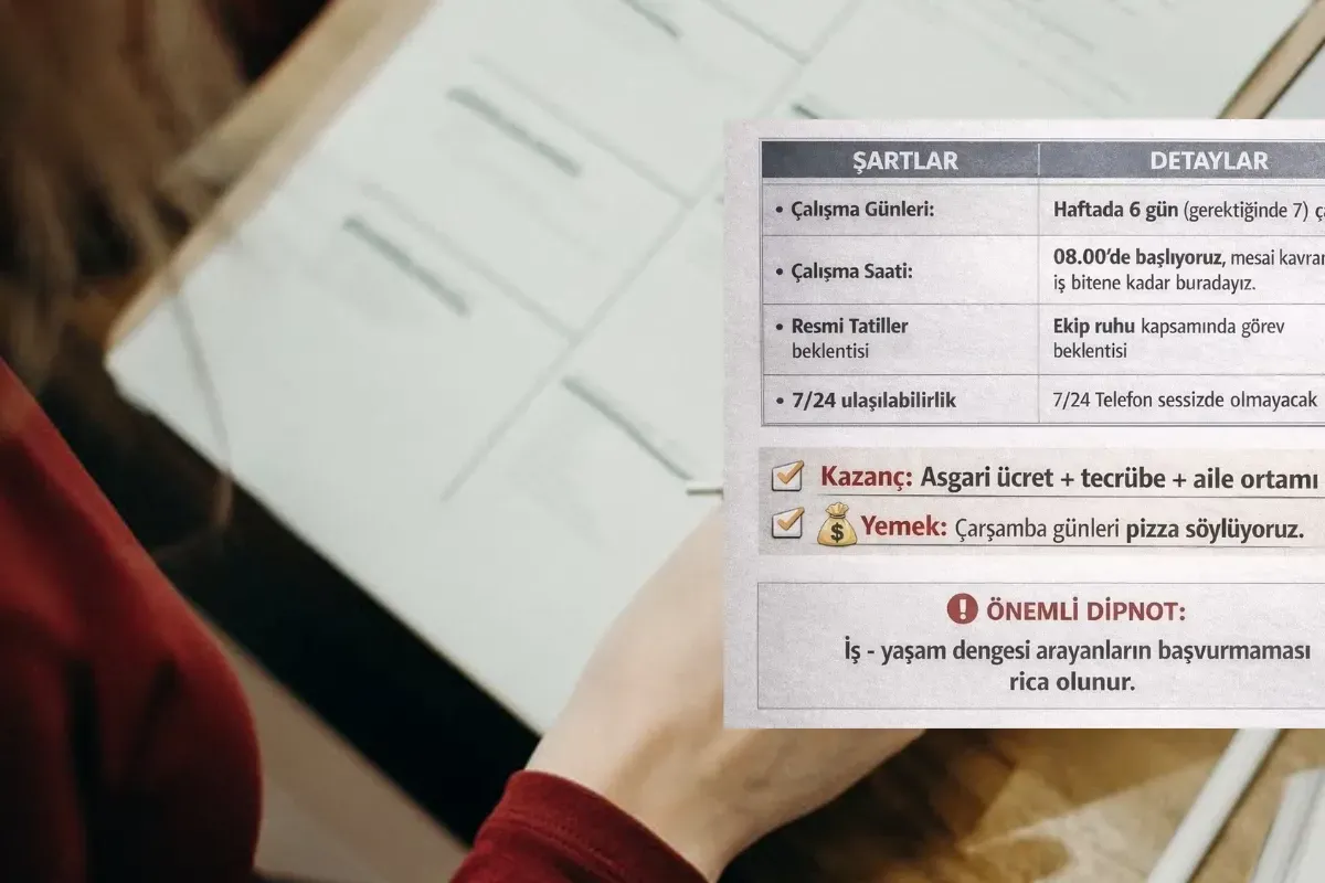 Sosyal medyada gündem olan iş ilanındaki ağır şartlar