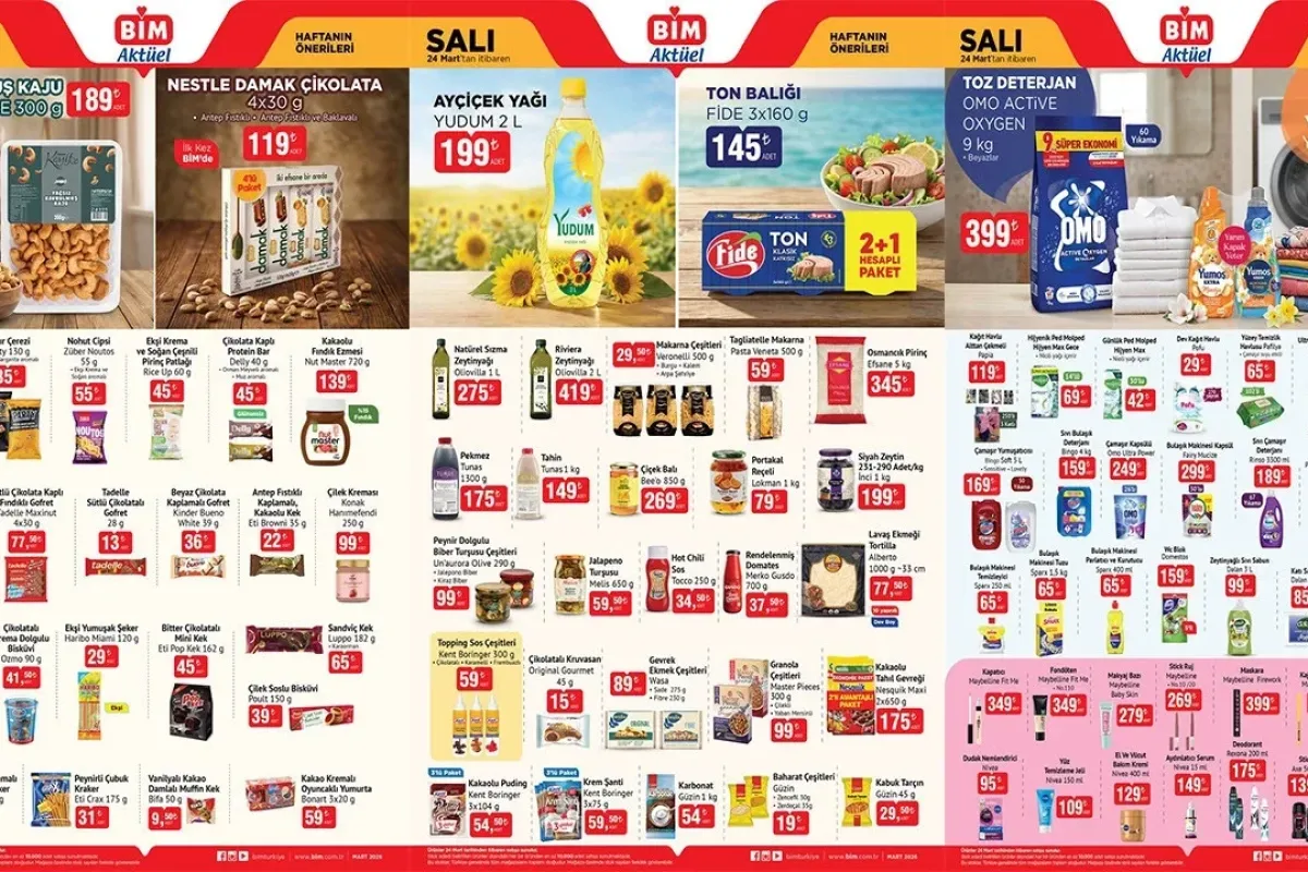 24 Mart 2026 BİM kataloğu: Bu Salı raflara gelecek ürünler