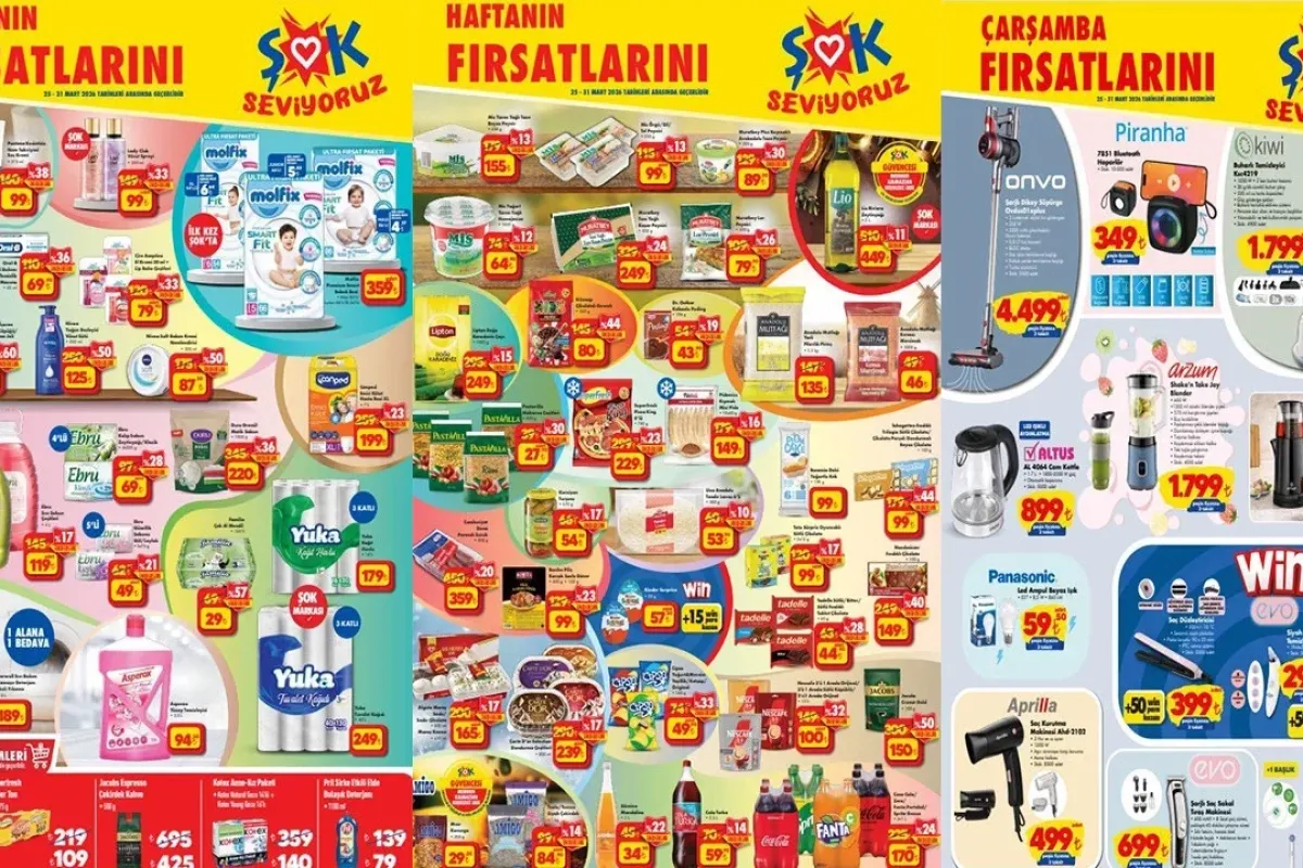 25 Mart 2026 ŞOK aktüel kataloğu: buharlı temizleyici ve daha fazlası