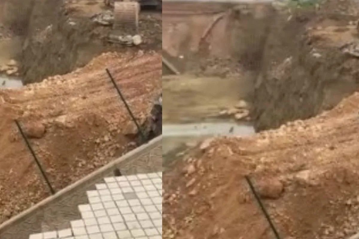 İnegöl'de korkutan görüntü! Okulun duvarı çöktü