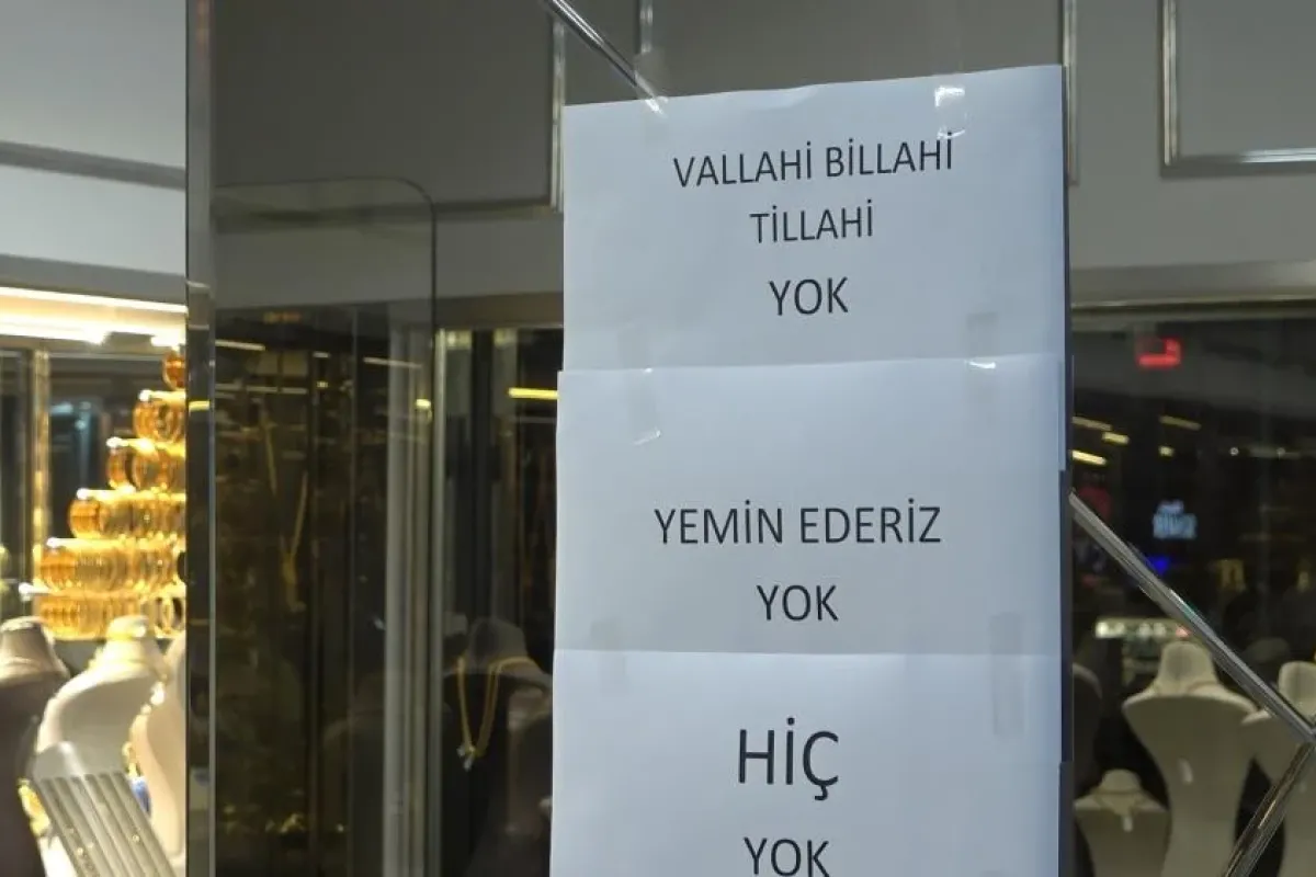 Kuyumcuda ilginç yazı! "Vallahi billahi yok"