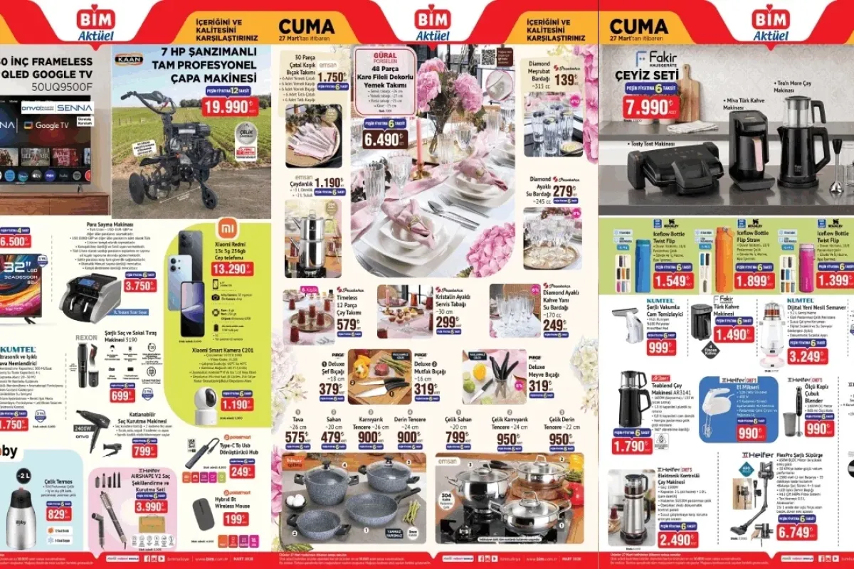 BİM 27 Mart 2026 aktüel kataloğu