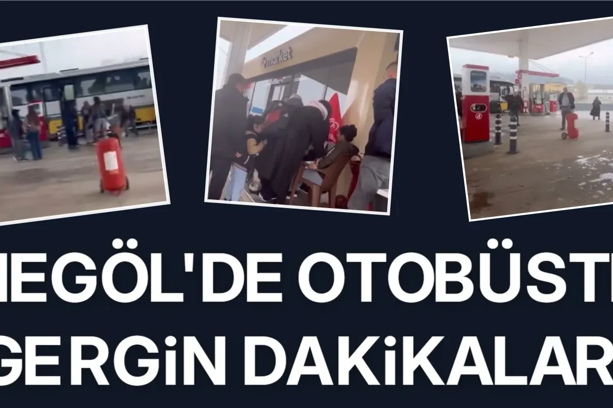 İnegöl'de otobüste gergin dakikalar