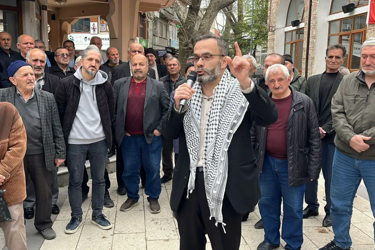 İnegöl’de Filistin için idam kararlarına karşı protesto