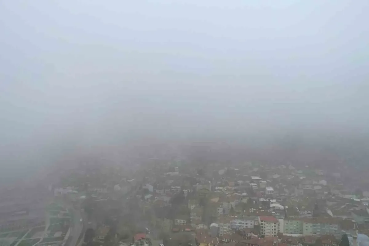 Bursa’da şehrin üzerine sis çöktü