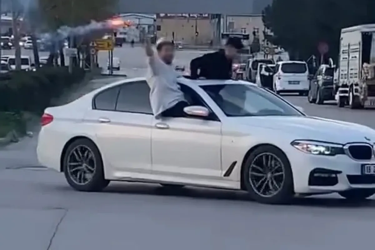 Düğün konvoyu facianın eşiğine getirdi