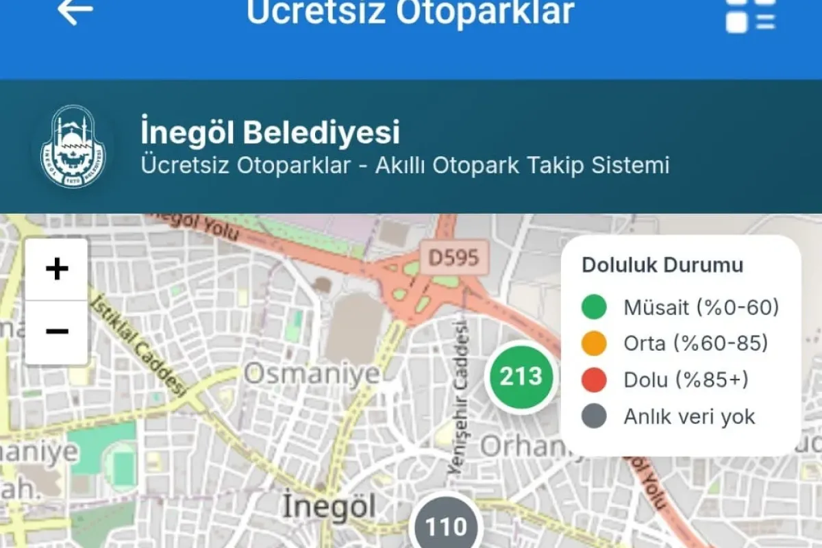 İnegöl’de otopark sorunu tarih oluyor! Yeni sistem geldi