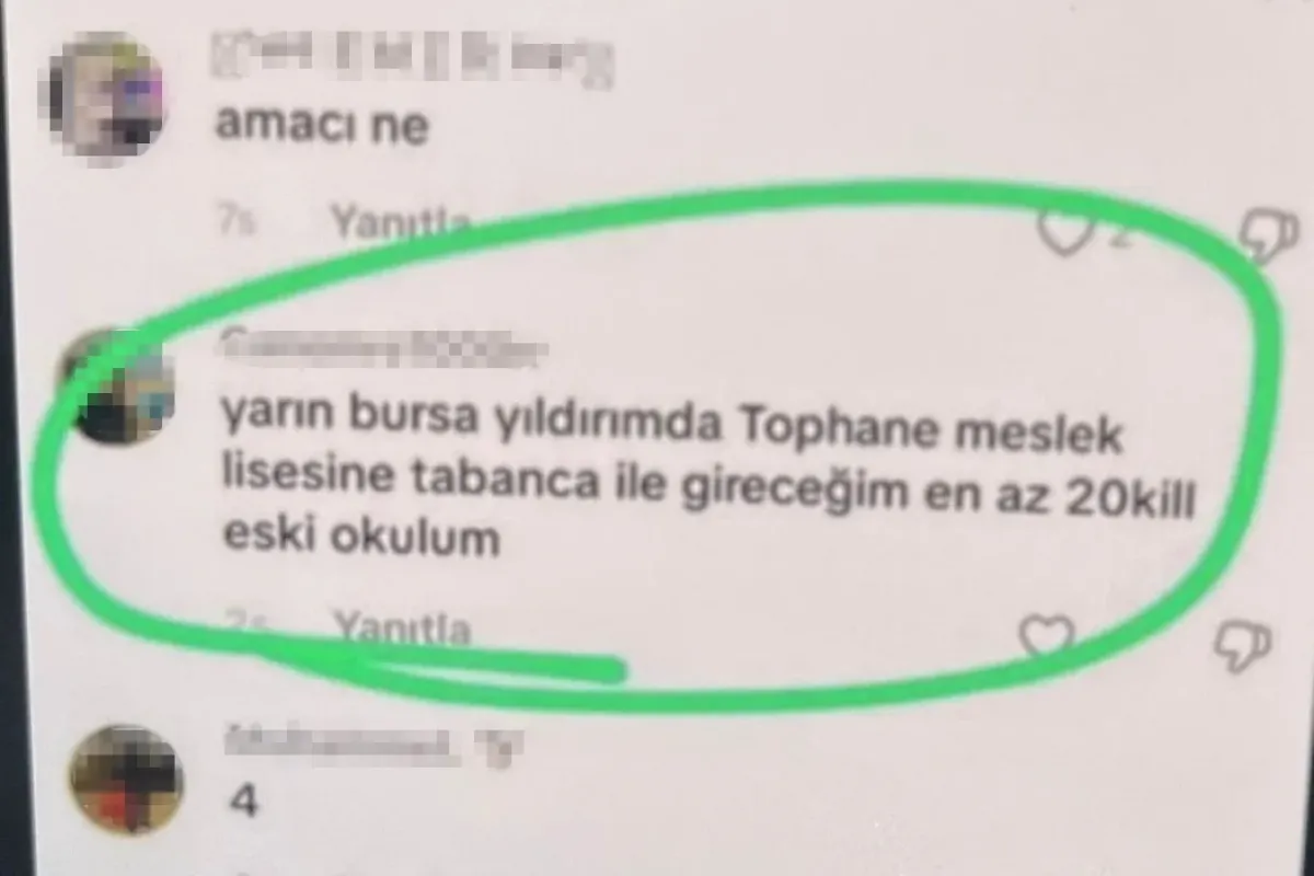 Maraş ve Urfa’da okula yapılan saldırı sonrası Bursa’da "Sıra bende" yazan şüpheliye operasyon düzenlendi