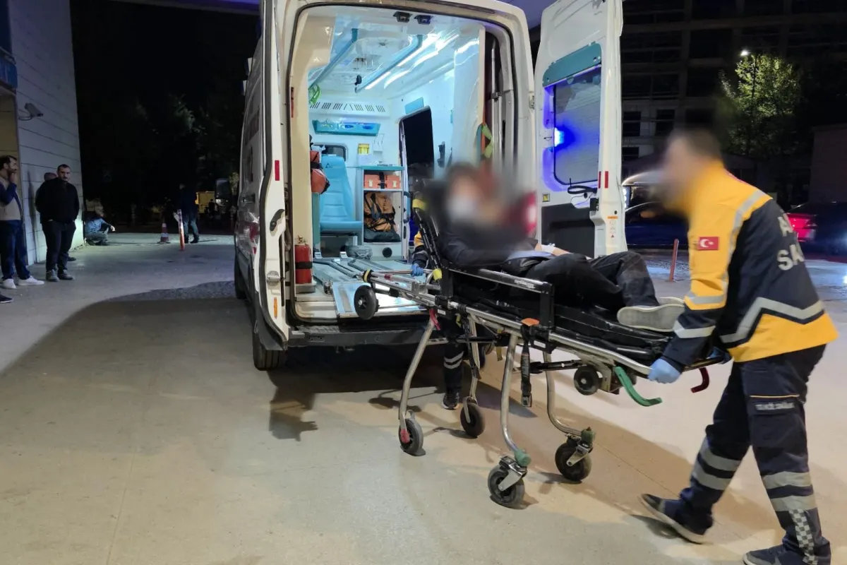 Elektrik direğine çarpan araçta 2 kişi yaralandı