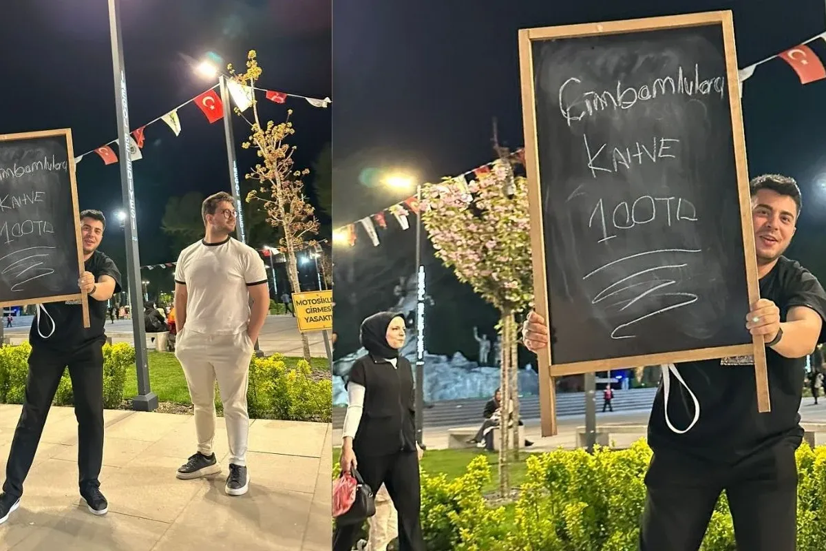 İnegöl'de derbi zaferi sonrası kahve kampanyası yaptı!