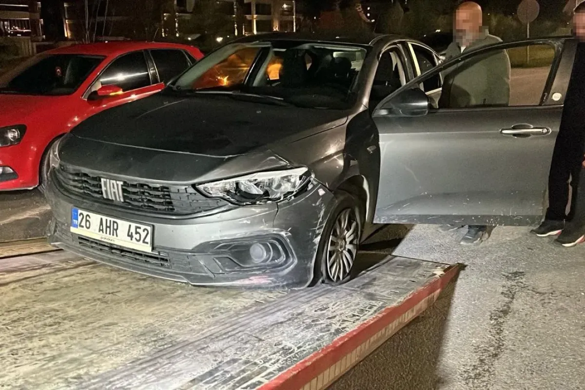 Lastikleri patlatılarak durdurulan araçtan uyuşturucu çıktı