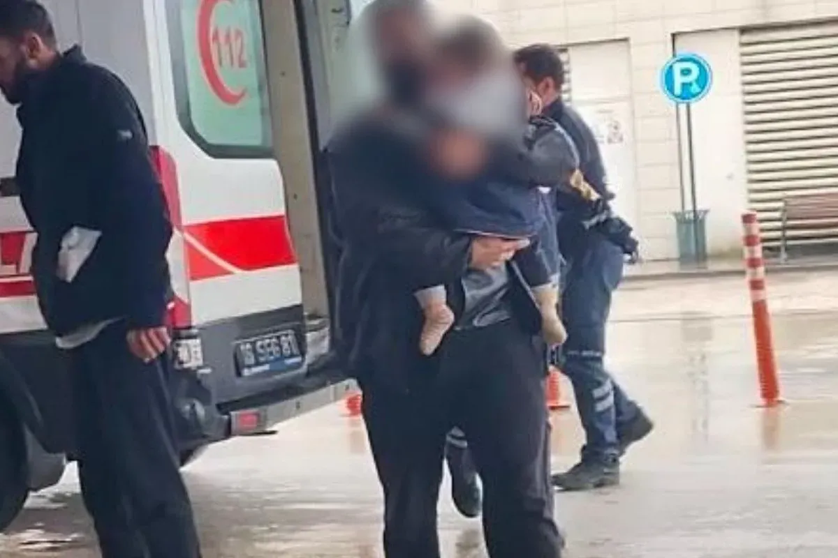 İnegöl'de 1 yaşındaki çocuk hastanelik oldu