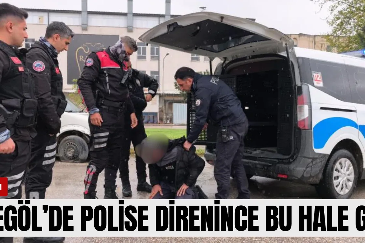 inegöl'de polise direnince bu hale geldi!