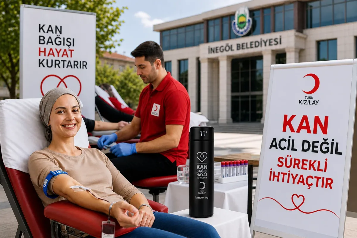 İnegöl'de kan bağışlayan herkese dijital termos hediye edilecek