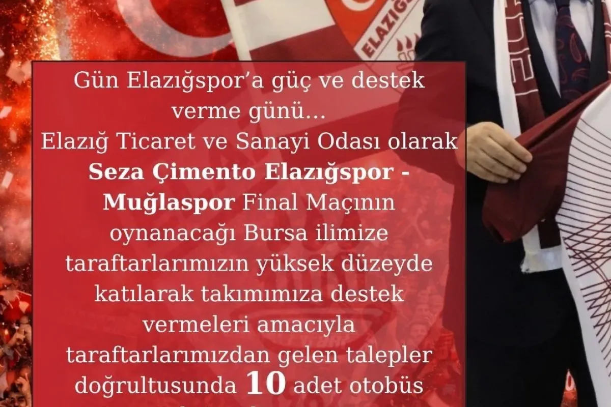 Elazığ TSO Başkanı Alan’dan taraftarlara 10 otobüs
