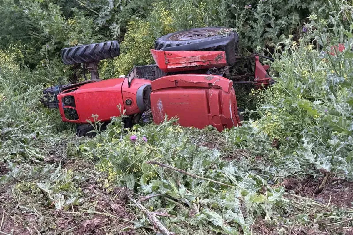 Bursa’da yürek yakan kaza...Devrilen traktörün sürücüsü öldü
