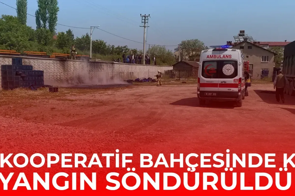 Kooperatif bahçesindeki yangın söndürüldü