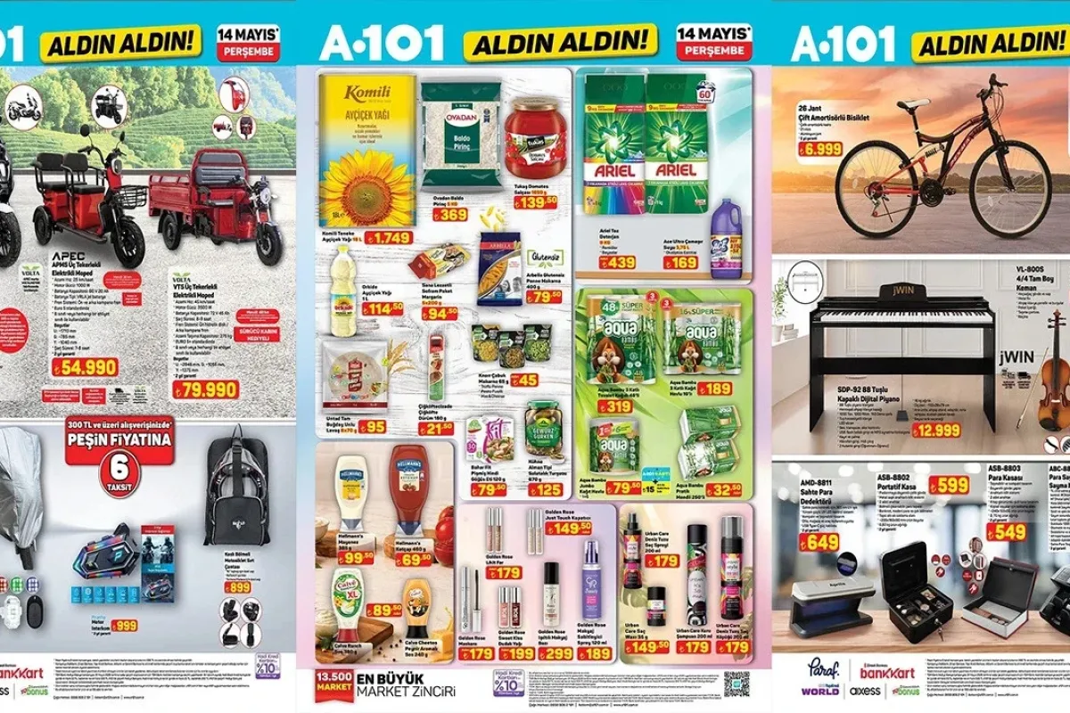 A101 14 Mayıs 2026 Aktüel Kataloğu: Basınçlı Yıkama ve Motosiklet Dikkat Çekti