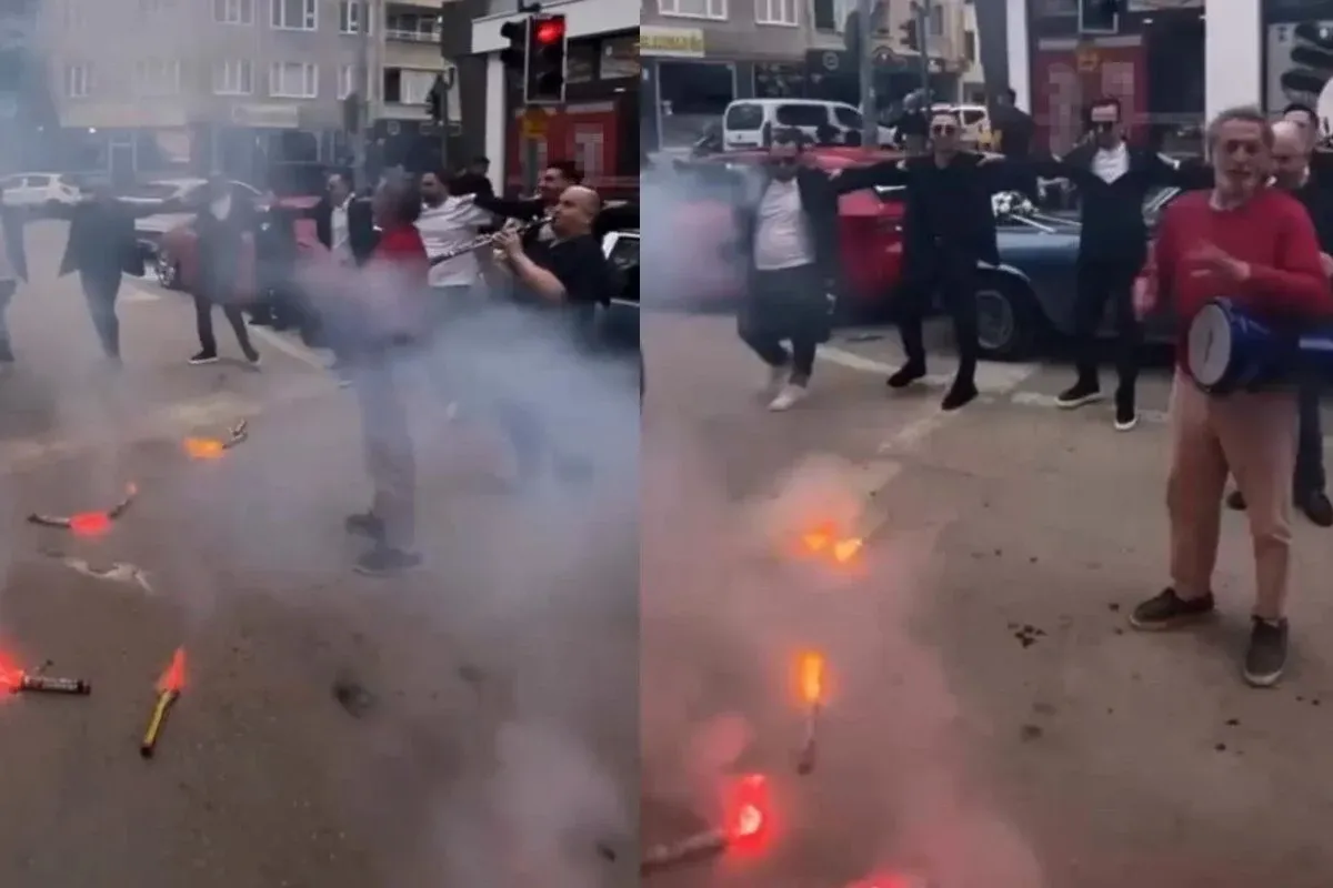 İnegöl'de düğün magandaları böyle görüntülendi