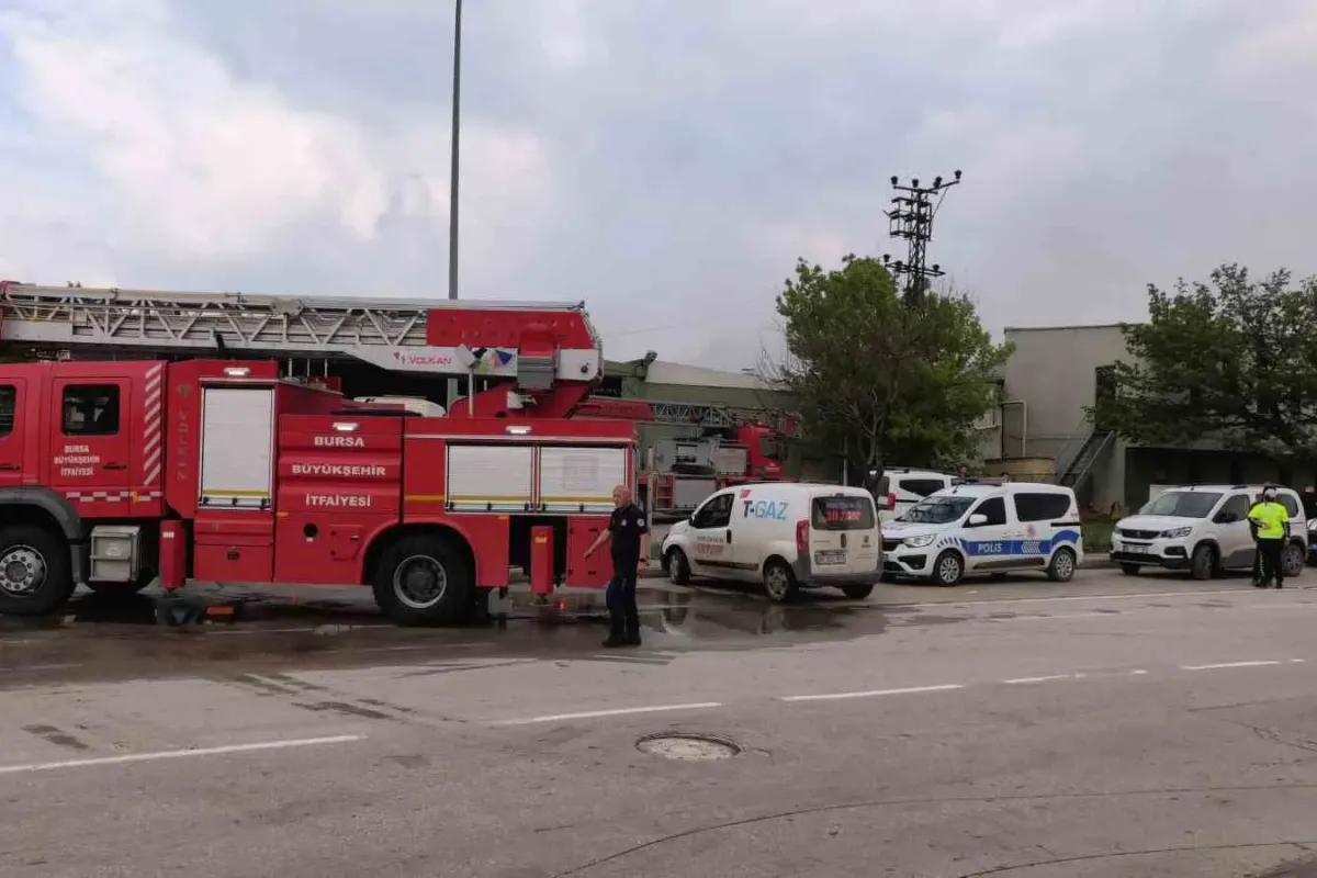 Bursa’da sunta fabrikasında korkutan yangın