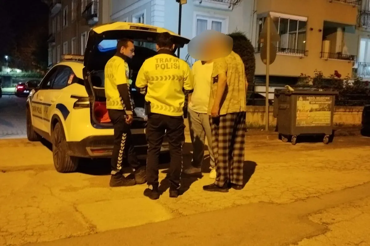 İnegöl'de park halindeki araca çarpıp kaçan alkollü sürücü yakalandı