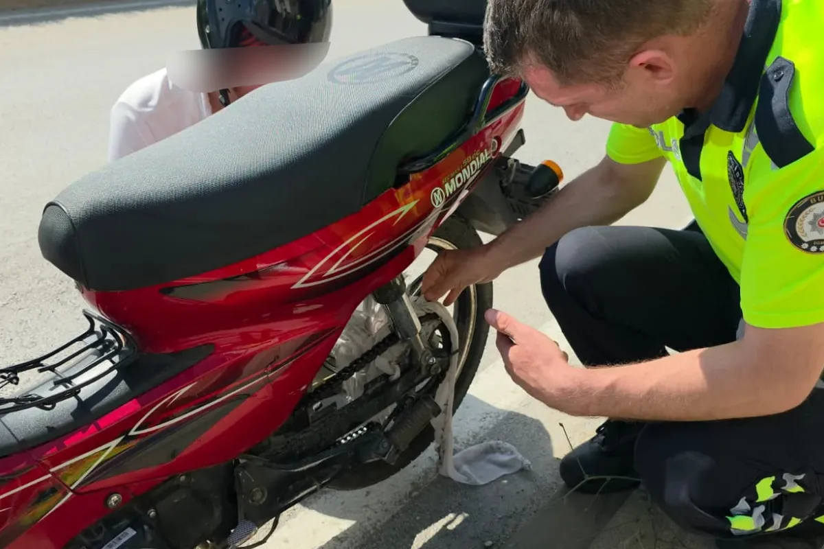 İnegöl'de eteği motosiklete dolanan kadın dehşeti yaşadı!
