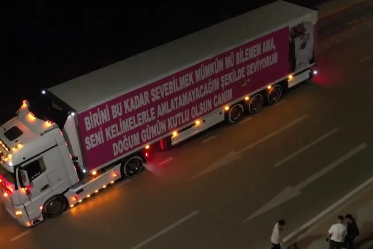 6 yıllık aşkı tır dorsesine taşıdı