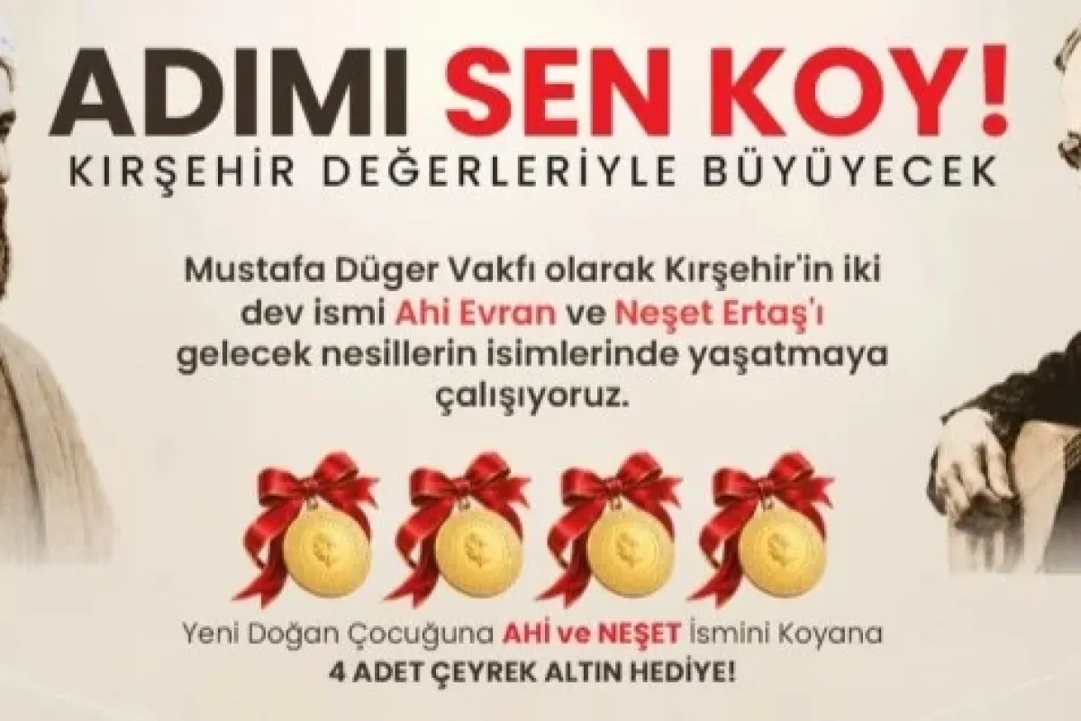 Çocuklarına bu isimleri koyanlara 4 çeyrek altın hediye