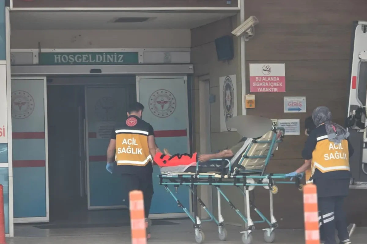 İnegöl'de tarlada çalışırken hastanelik oldu
