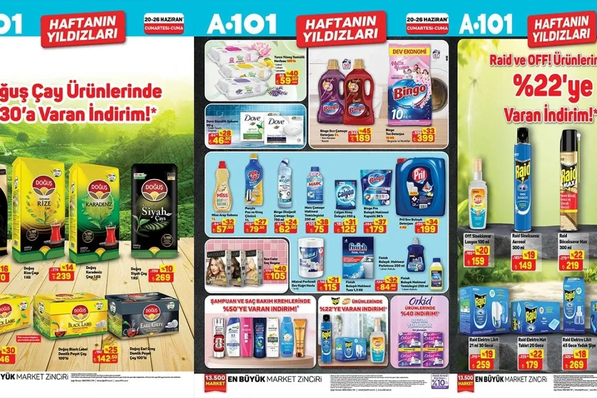 A101 20-26 Haziran 2026 haftanın yıldızları ve öne çıkan indirimler