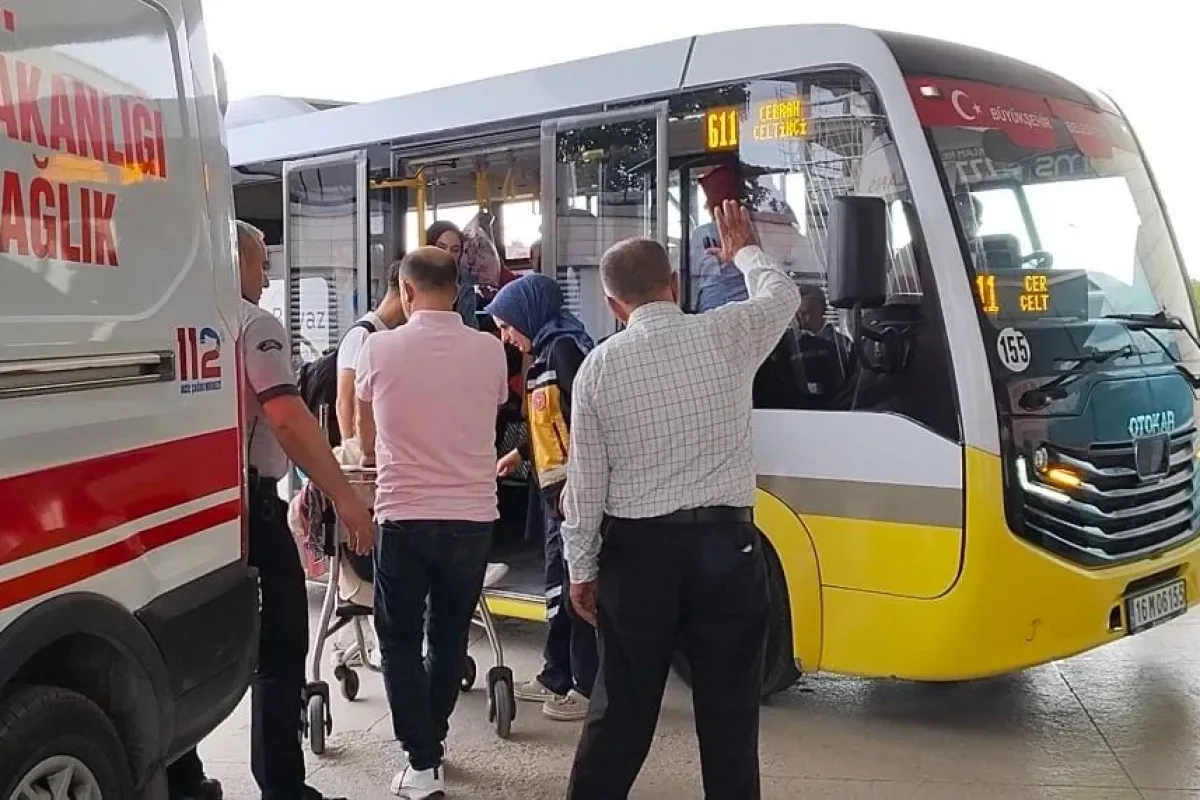 İnegöl'de otobüs şoförü güzergah değiştirdi yolcunun hayatı kurtuldu!