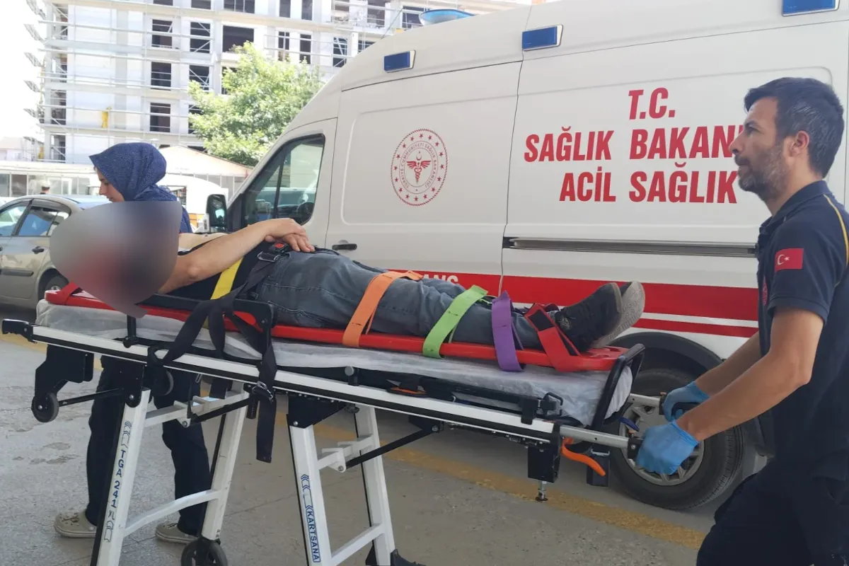 İnegöl'de korkutan kaza! Yaralı hastaneye kaldırıldı