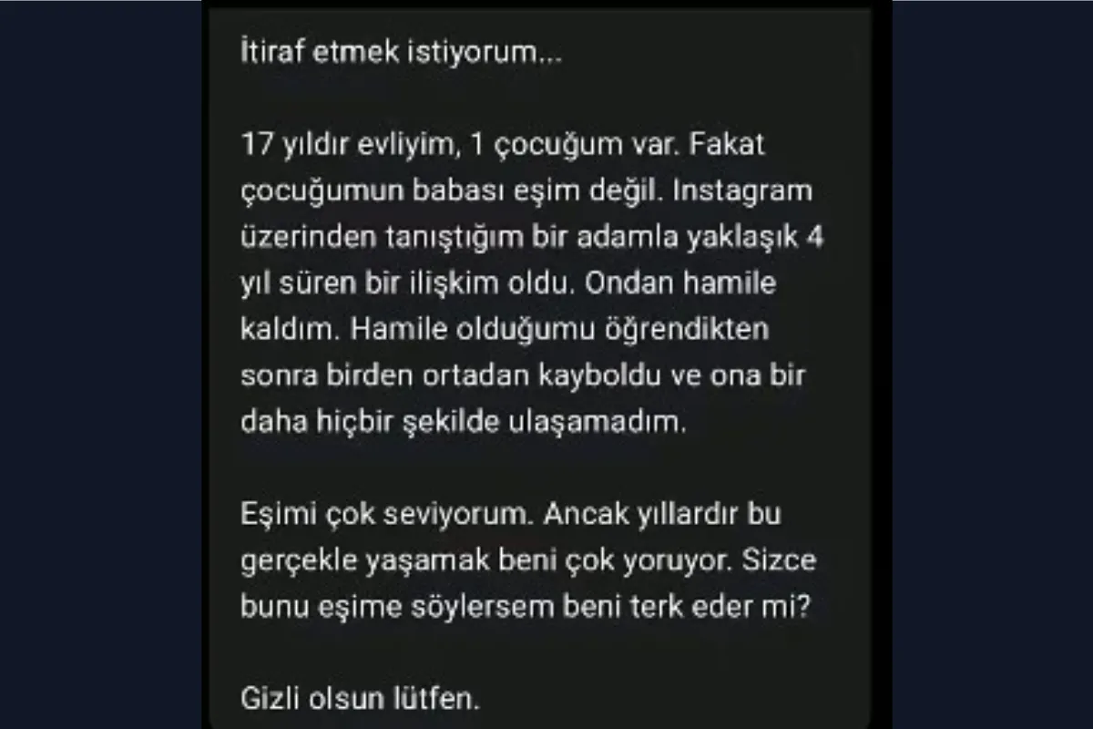 "Çocuğumun babası eşim değil" itirafı sosyal medyayı salladı