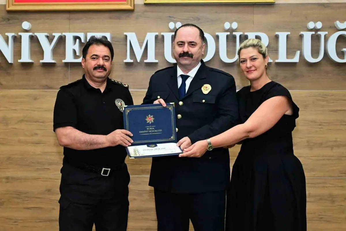 Bursa’da 105 emniyet personeli terfi etti