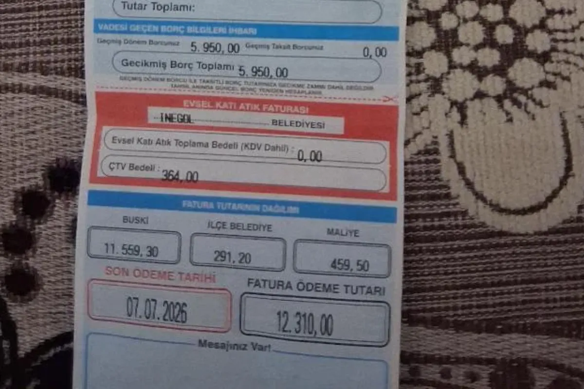 İnegöl'de Su Faturası Şoku! Rakam Dudak Uçuklattı